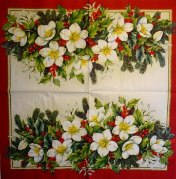 133 Christmas Flowers - 3-ply (weiß) - Ihr